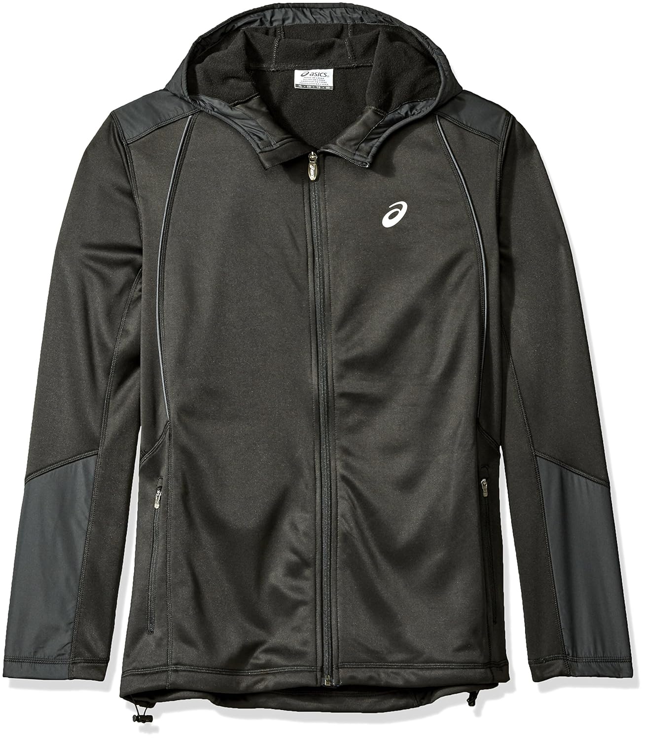 ASICS Men's Performance Fleece Jacket, Black/Dark Grey, Large Amazon