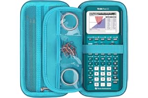 RAIALL Hard Graphing Calculator Case for Texas Instruments TI-84 Plus CE/TI-84 Plus/TI-83 Plus CE Color Calculators, Protection Storage Bag with Extra Zipped Mesh Pocket for Cables, Pens, Ruler