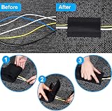 WILLBOND Cable Floor Cover Grip Carpet Cord Management Black 20 Feet view 4