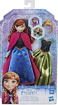 Disney Frozen Coronation Change Anna Small doll, Toy Doll for 3 Year Old and Up