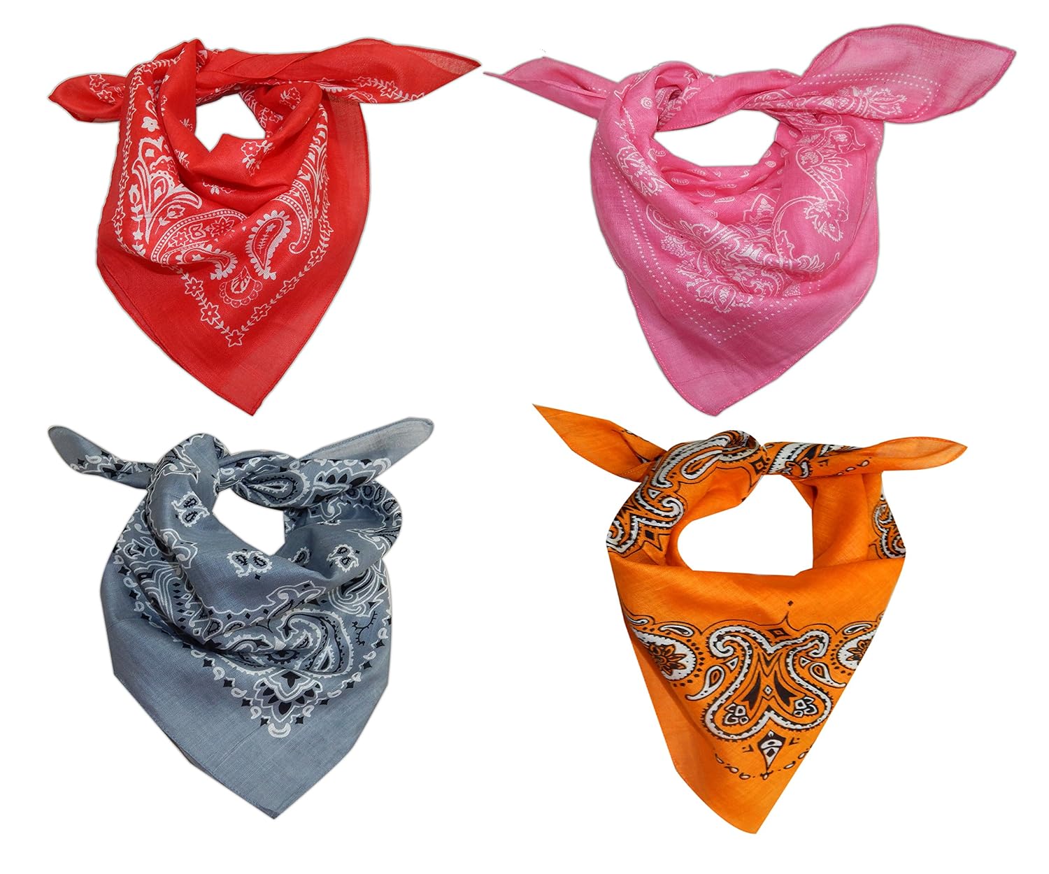 bollywood accessory 40606 cotton bandana scarves in pack of 4pcs