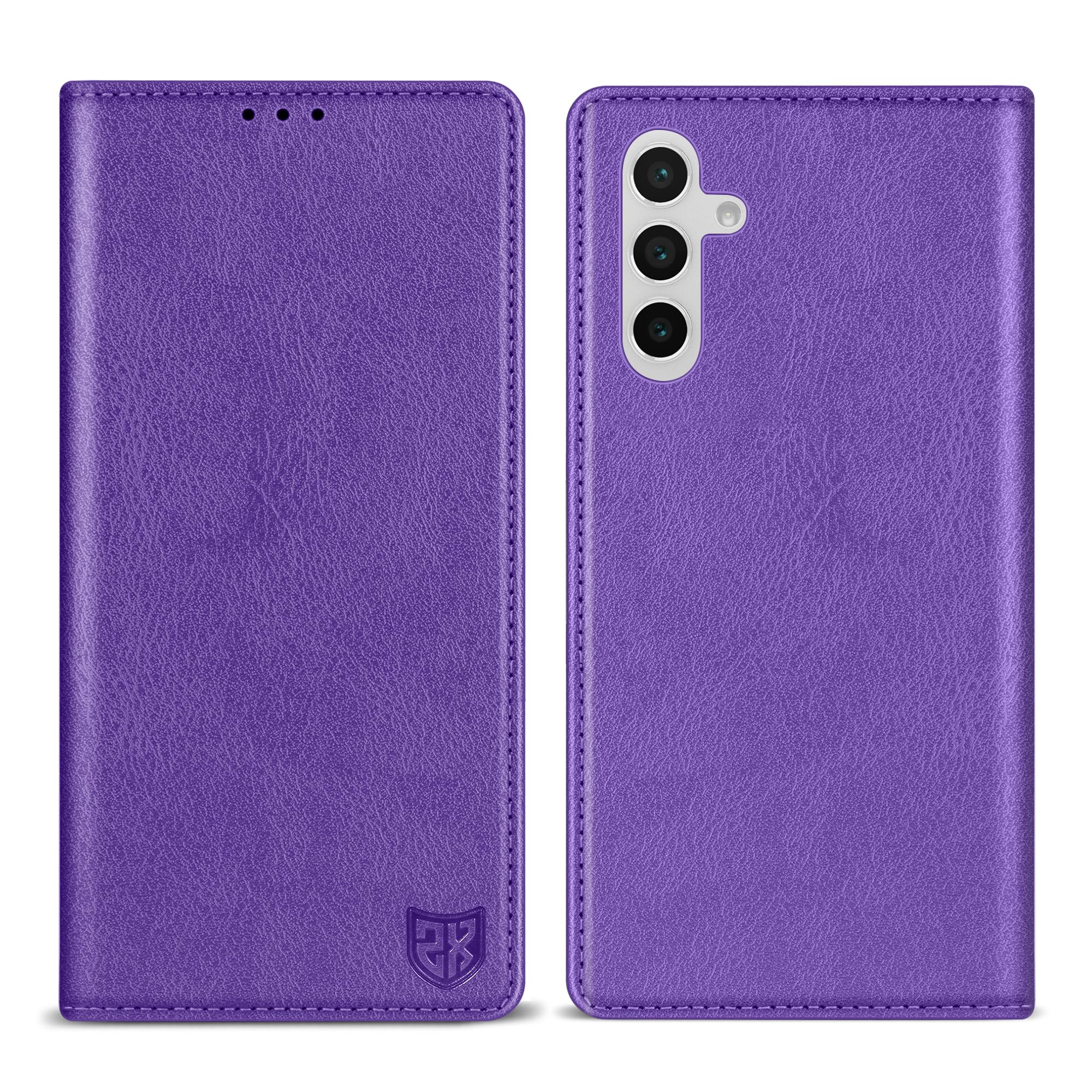 ZZXX for Samsung Galaxy S25 Wallet Case with [RFID Blocking] Card Slot Stand Strong Magnetic Leather Flip Fold Protective Phone Case for Samsung Galaxy S25 Case Wallet(Purple-6.2 inch)