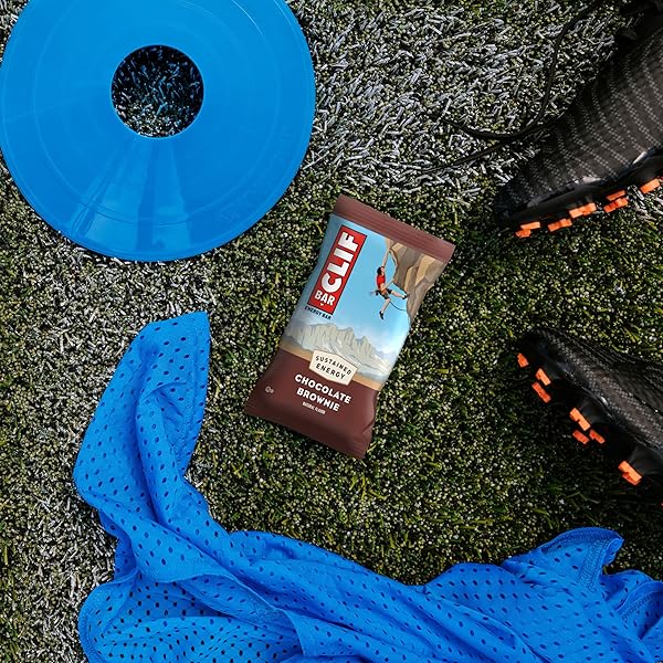 CLIF BAR – ENERGY PROTEIN BARS – CHOCOLATE BROWNIE – MADE WITH ORGANIC OATS – ENERGY BARS – NON-GMO – (15 PACK)