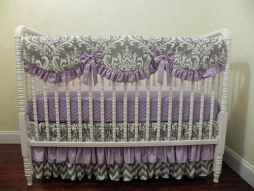 lavender crib skirt