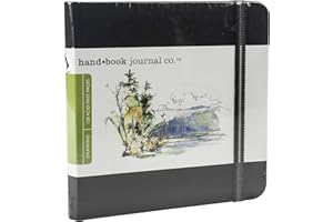 SPEEDBALL Travelogue Drawing Book, Square 5-1/2 x 5-1/2, Ivory Black Artist Journal
