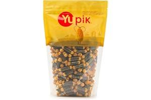 Yupik Sushi Roll Crackers, 450 g, 6 Count, Savoury Rice Crackers Wrapped in Seaweed, Seasoned with Soy Sauce, Vegan, Low-Fat 