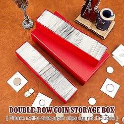 Henoyso 3 Pcs Double Row Coin Box Coin Holders for