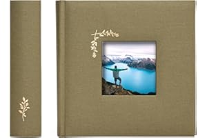 LA LENTE Elegant Linen Photo Album - 200 Acid-Free Pockets for 4x6 Pics - Perfect for Weddings & Gifts