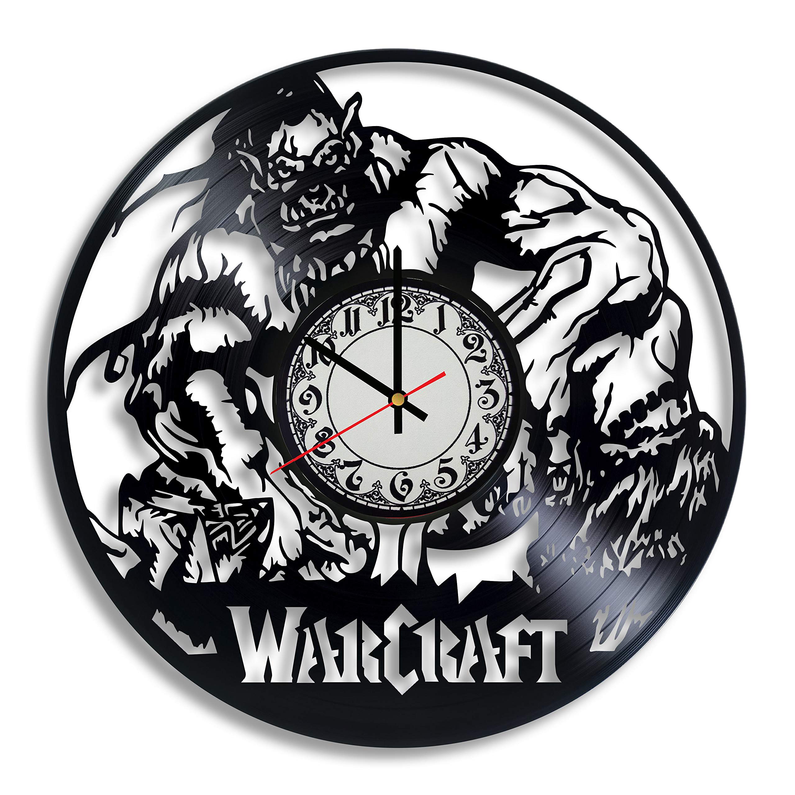 BombStudio World of Warcraft Vinyl Record Wall Clock, World of Warcraft Handmade for Kitchen, Office