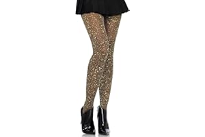 Leg Avenue Women's stretchy High Waist Lurex Shimmer Tights With Metaillic Fiber Shine