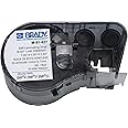 Brady Self-Laminating Vinyl Label Tape (M-91-427) - Black on White, Semi Clear Tape - Compatible with BMP41, BMP51, BMP53 Label Printers - 1.5" Height, .5" Width