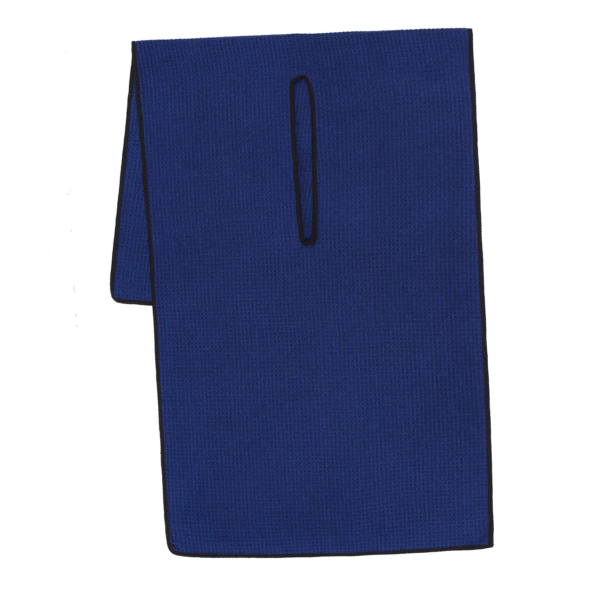 Mile High Life | Pro Tour Caddy Towel | 17” x 40” with 8” Center Slit | Premium Microfiber Waffle Texture (Navy/Black)