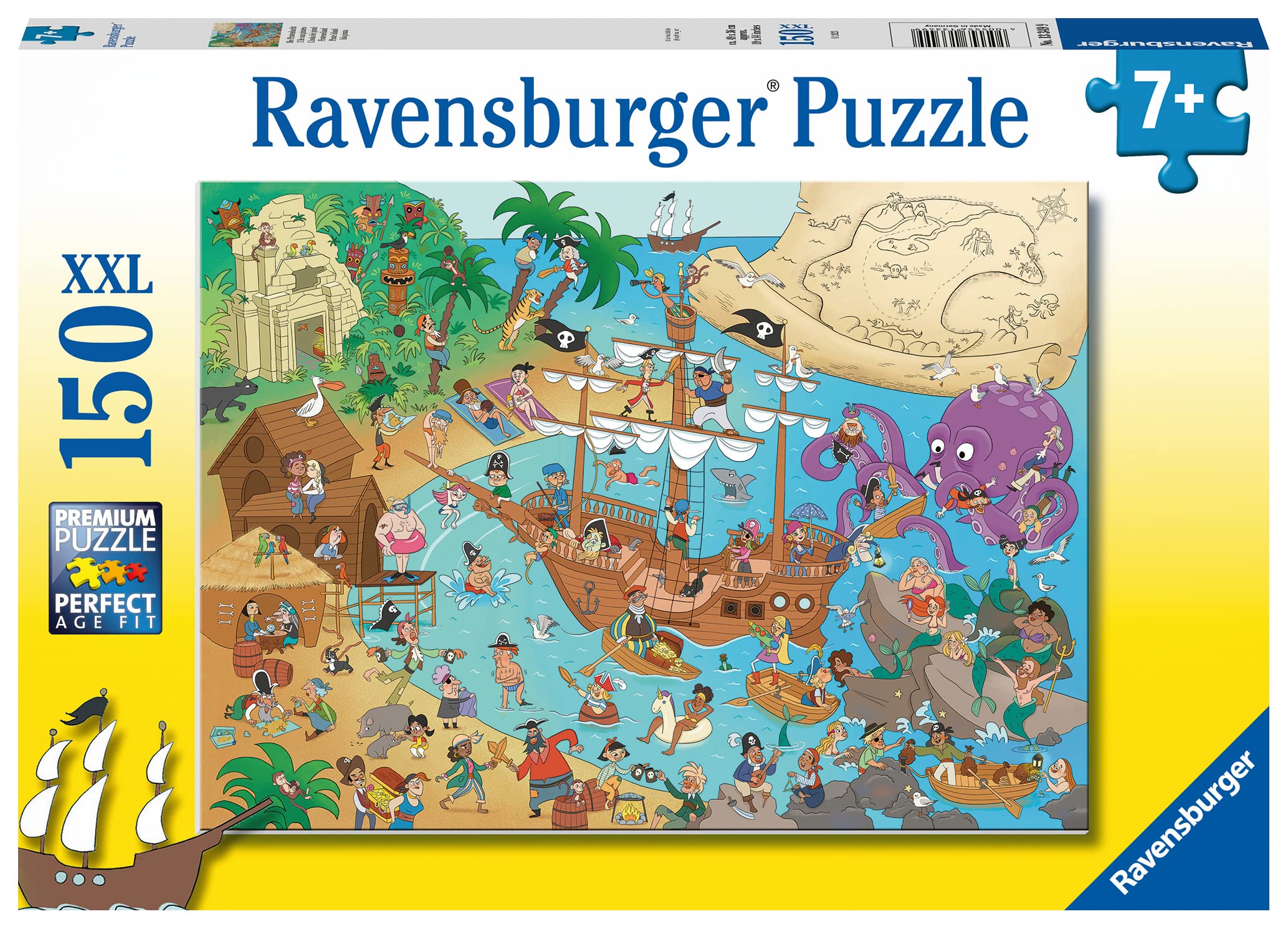 Ravensburger Pirate Island 150 Piece Jigsaw Puzzle for Kids Age 7 Years Up