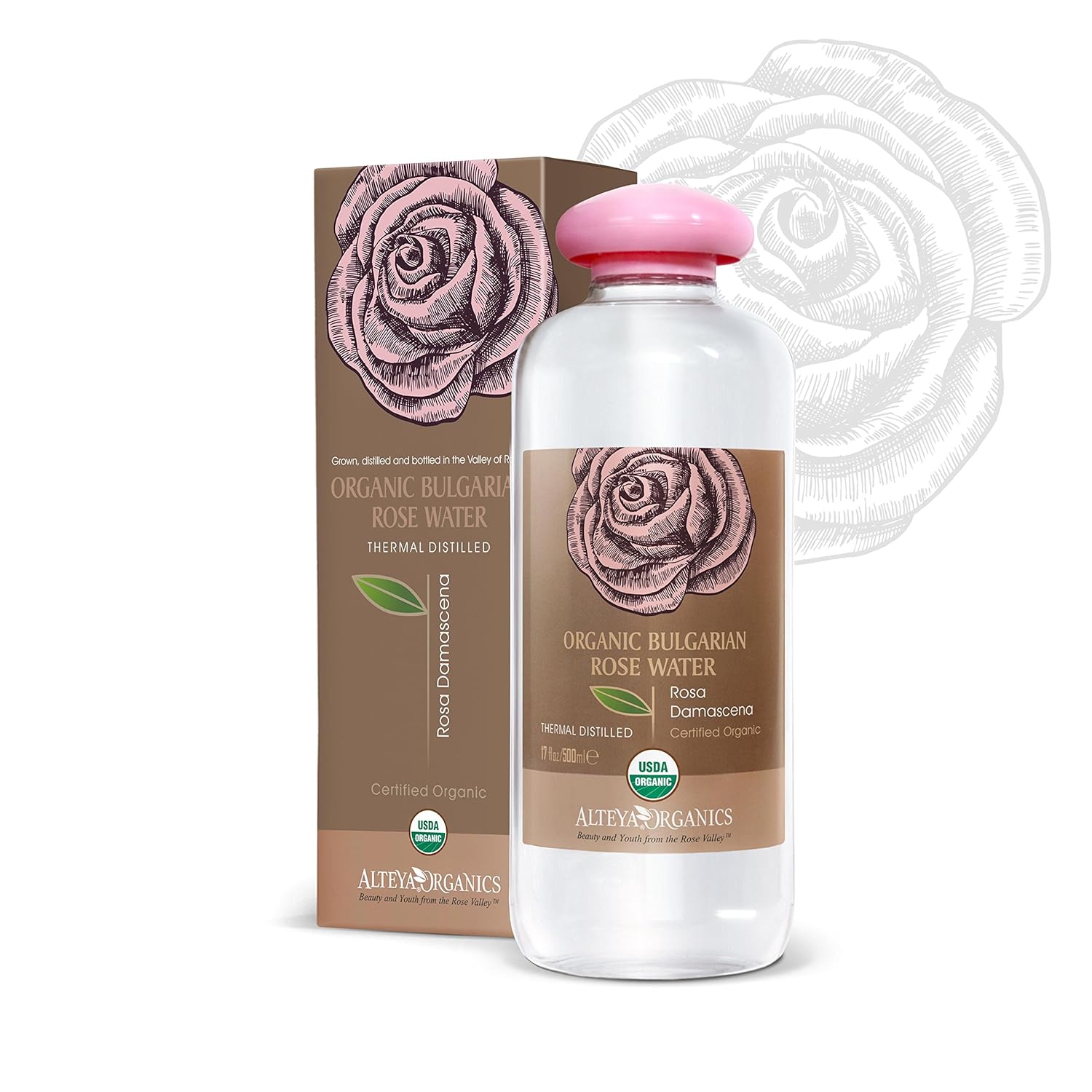 Alteya Organic Rose Water 500ml 100 USDA Certified Organic BIG