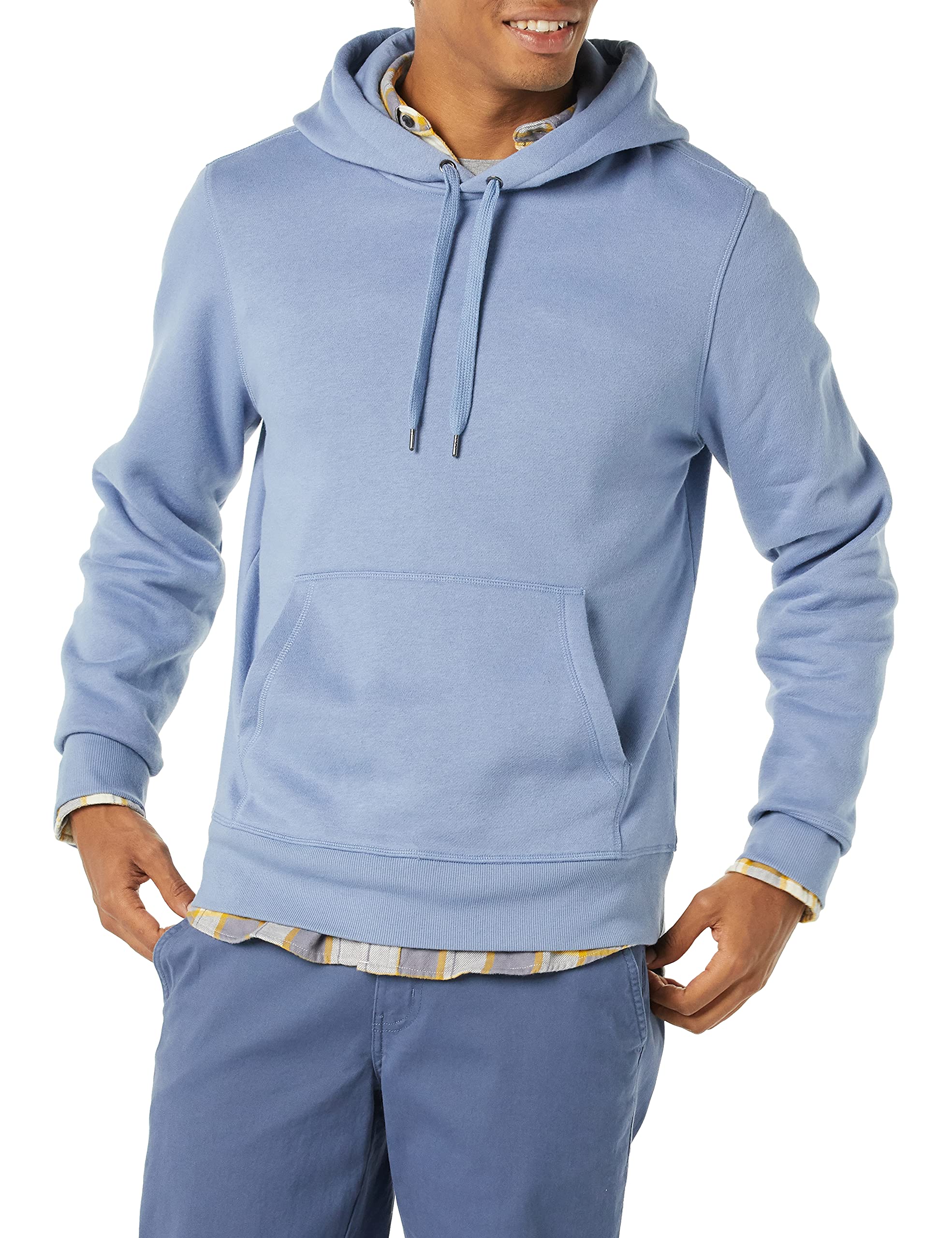 Photo 1 of Amazon Essentials Men's Pullover Sweatshirt Hoodie, Big & Tall Options Available, Ice Blue, Medium