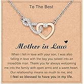 Shonyin Valentines Day Everlasting Heart Necklace for Women Girls Mother (Bonus) Daughter (Sons) Girlfriend Grandma Granddaughter Mother Daughter in Law Sister (in Law) Soulmate Wife Birthday Christmas Gifts