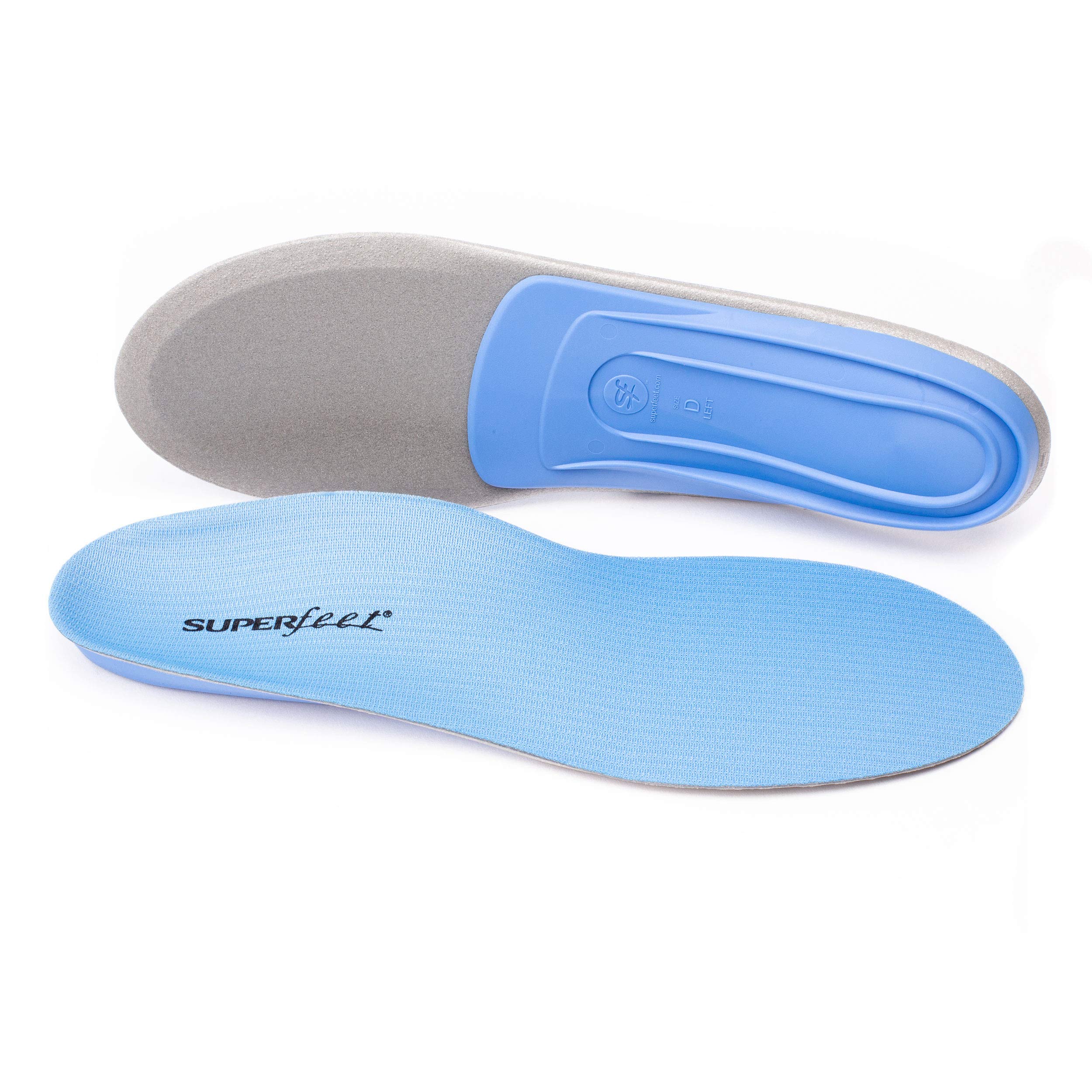 Superfeet BLUE Insoles, Professional-Grade Orthotic Shoe Inserts for Medium Thickness and Arch, Unisex, Blue
