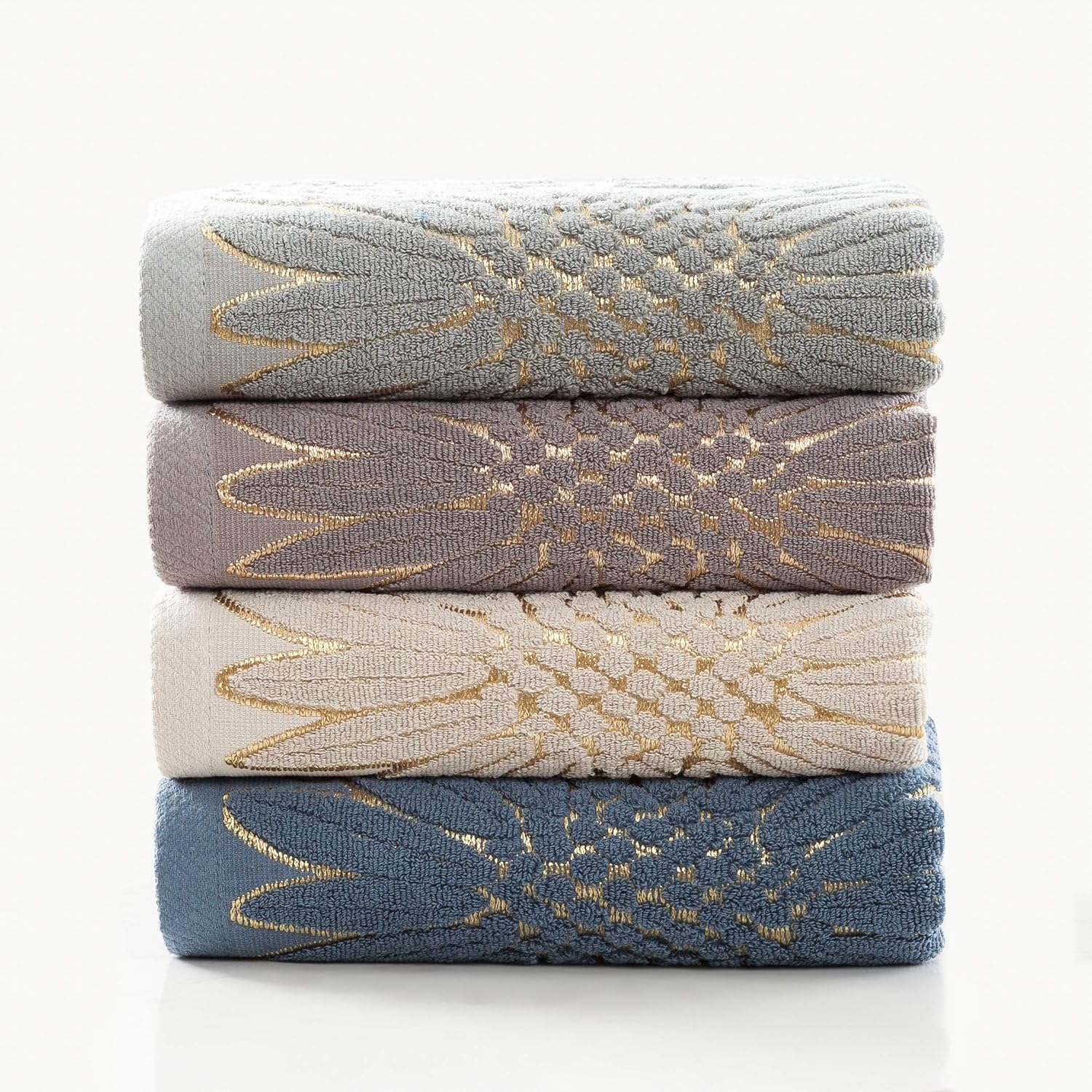 HAOD Hand Towels Set 4 Pack, Ultra Soft and Highly Absorbent Quick Dry Bath Towels (Sunflower, 37x18 inch): Kitchen & Dining