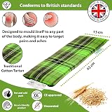 Amazing Health Unscented Microwave Wheat Bag UK Made Pink Tartan Cotton view 2