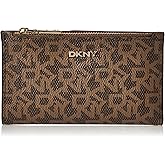 DKNY Women's Bryant Bifold Travel Accessory Envelope Card Holder, Mocha/Caramel, S, Contemporary