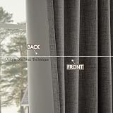 CUCRAF 100% Blackout Curtains Grey 54 Inch Drop 2 Panels Eyelet 46x54 view 2