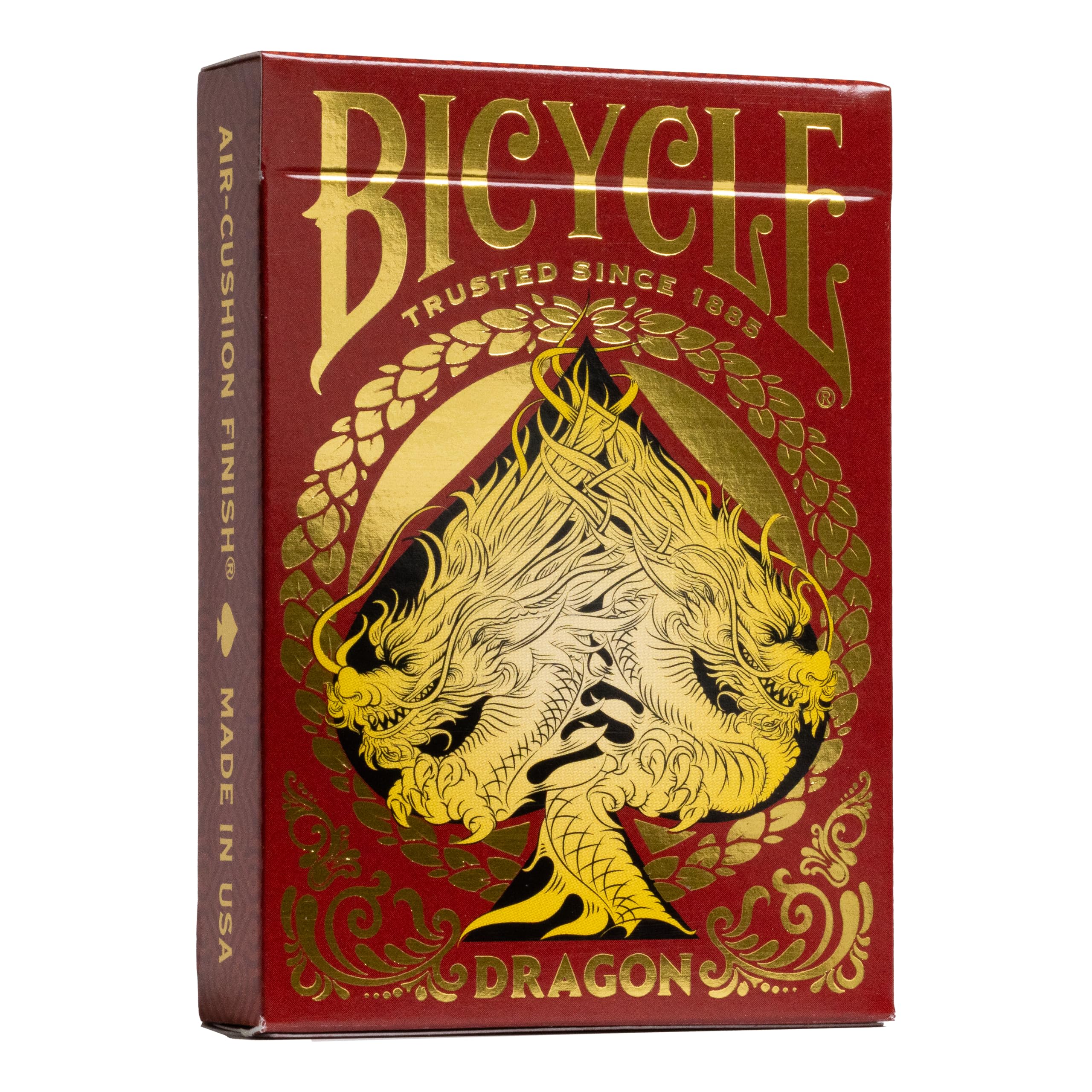 Bicycle Red Dragon Playing Cards - 1 Deck, Air Cushion Finish, Professional, Superb Handling & Durability, Great Gift For Card Collectors