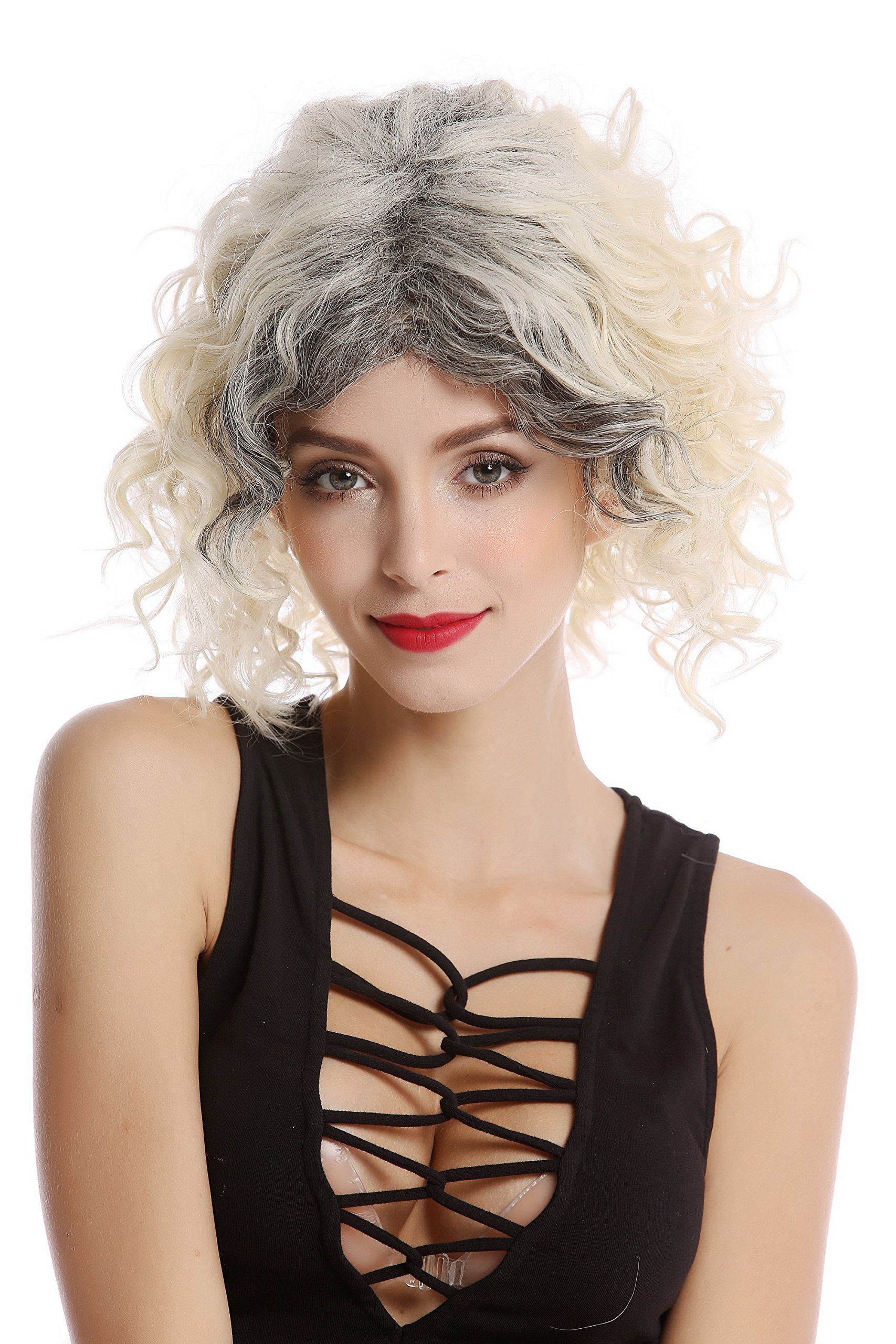 WIG ME UP - GF-W2129-2T613+613 Lady Quality Wig middle-parting short shoulder length platinum blond with dark roots showing