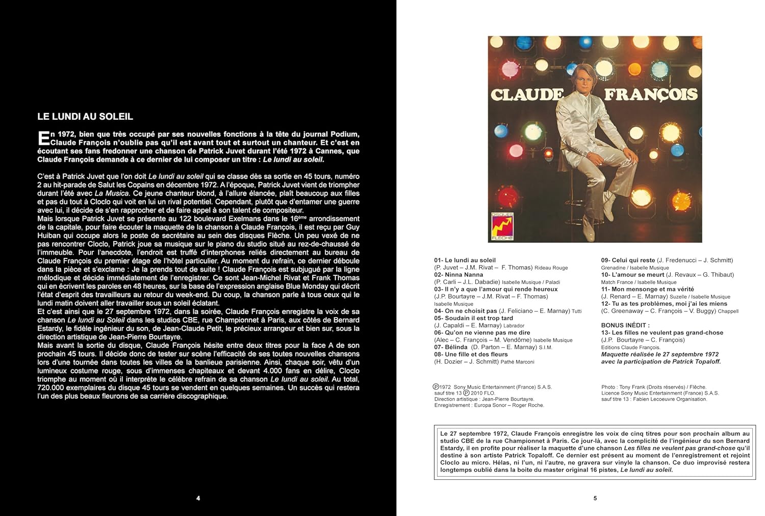 Francois Claude Coffret Studio 1972 1975 Amazon Com Music