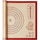 Silicone Baking Pastry Dough Mat - 28x20Inch Extra Large Cookie Bread Rolling Mats Sheet, Nonstick Kitchen Counter Kneading B