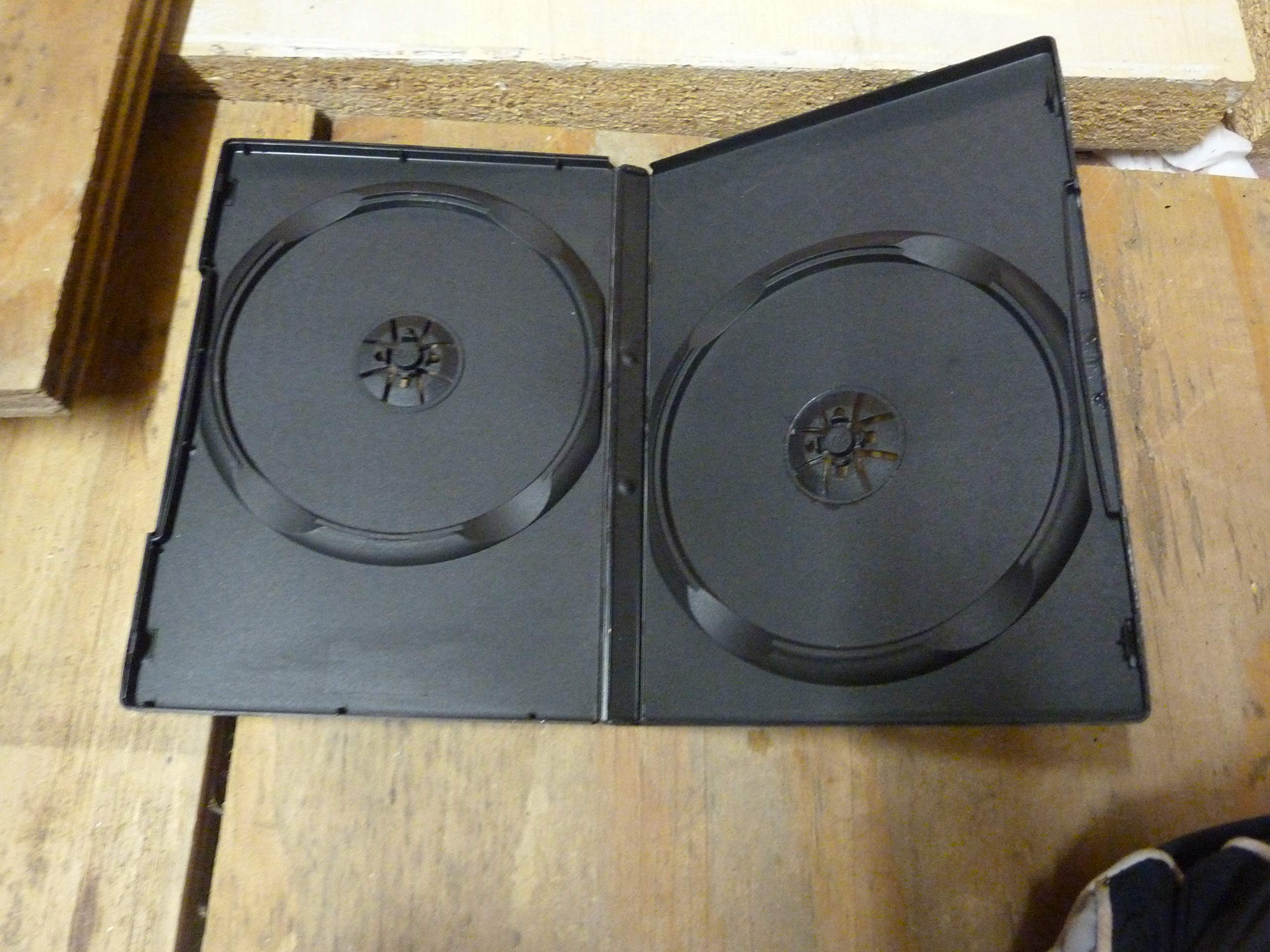 Double DVD Case, Black Side by Side-14mm Spine(10)