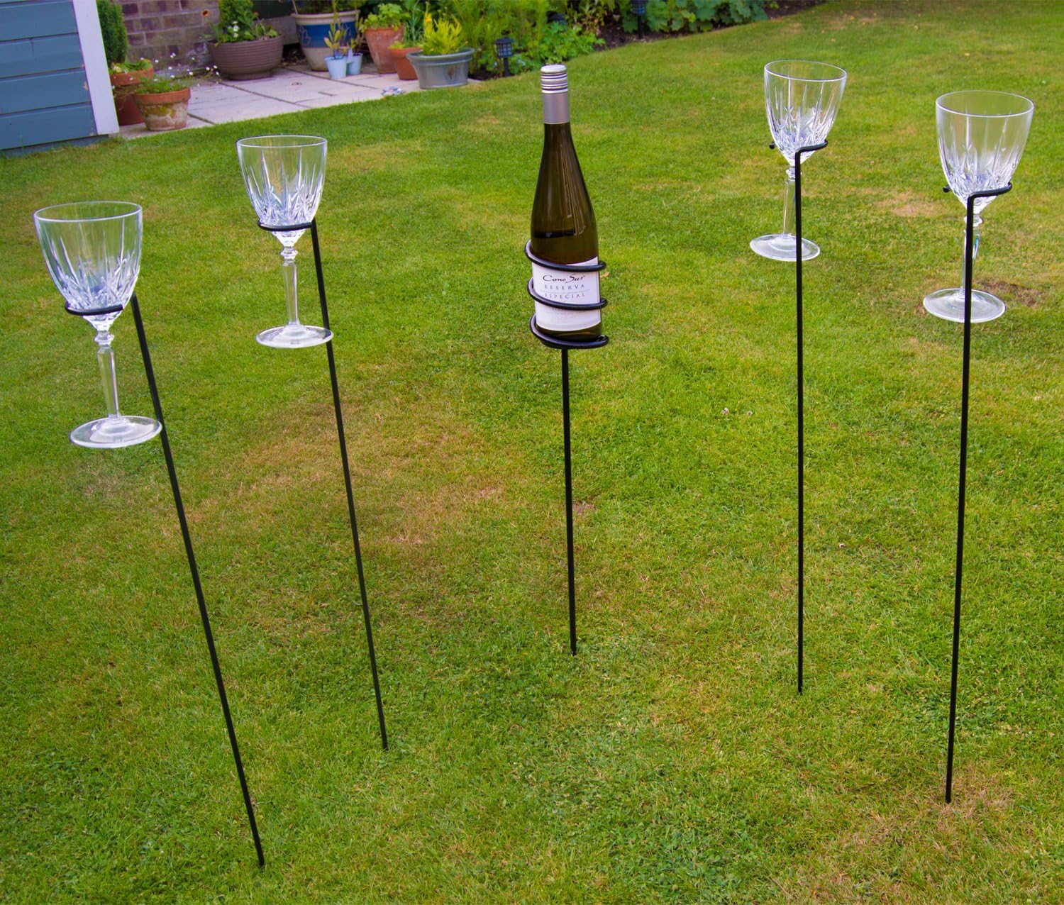 Overig Outdoor Picnic Drinks Wine Bottle & Glass Holder Set Camping