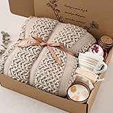 CASTATEO Cozy Care Package for Women – Warm & Comforting Thinking of You Gift Box for Birthday,BES Friend Gift, Get Well Soon, Sympathy, Self Care,Cancer Care & Encouragement(TAN)