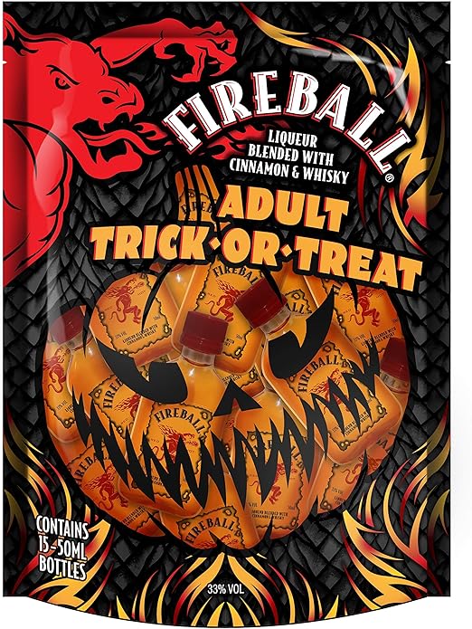 Fireball Cinnamon Whisky Liqueur Halloween Trick Or Treat Bag 5 Cl X 15 Amazon Co Uk Grocery