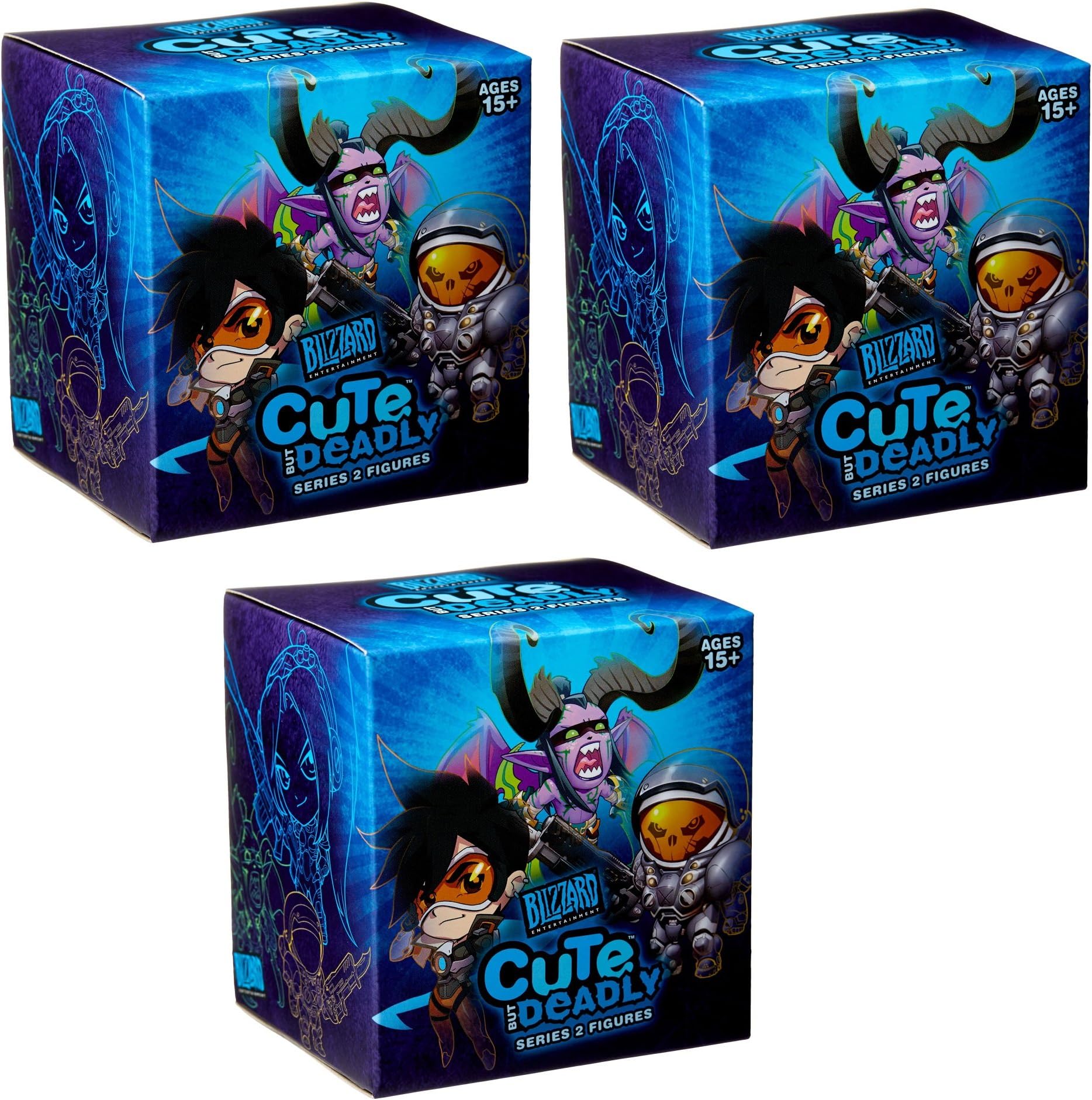 Cute But Deadly Series 2 Vinyl Figure Blind Box lot of 3 Contains: 3 Random Figures from Overwatch , Diablo , World of Warcraft or Starcraft