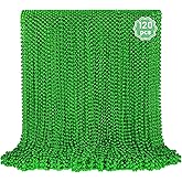 YAXINRUI 120 PCS St. Patricks Day Necklaces, Green Mardi Gras Christmas Bead Necklaces, 33" St. Patrick's Day Green Beads St. Patricks Day Accessories for Mardi Gras, St. Patricks Day Party Favors