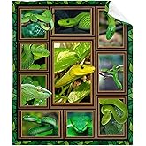 Snake Blanket for Adults and Kids - Soft Flannel Plush Throw Blanket for Snake Lovers and Home Decor for Bed, Couch, Outdoor Camping - 50"X 40"-S