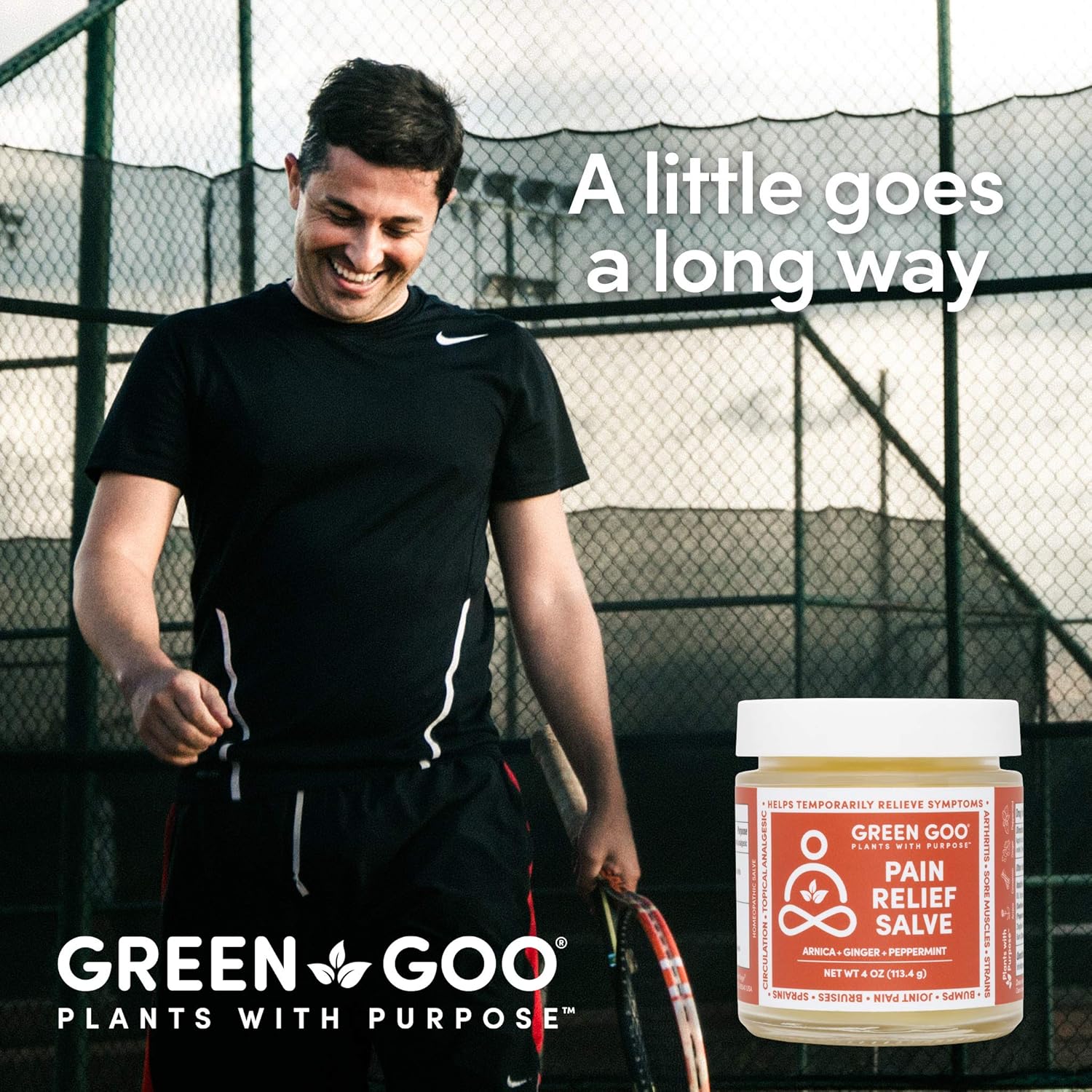 Green Goo Natural Pain Relief Cream, Neck, Muscle, Arthritis and Joint Pain Relief Arnica Cream (4 Ounce Jar): Health & Personal Care