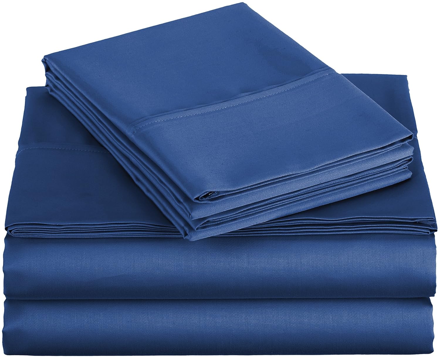 AmazonBasics 400 Thread Count Sheet Set, Twin, Navy