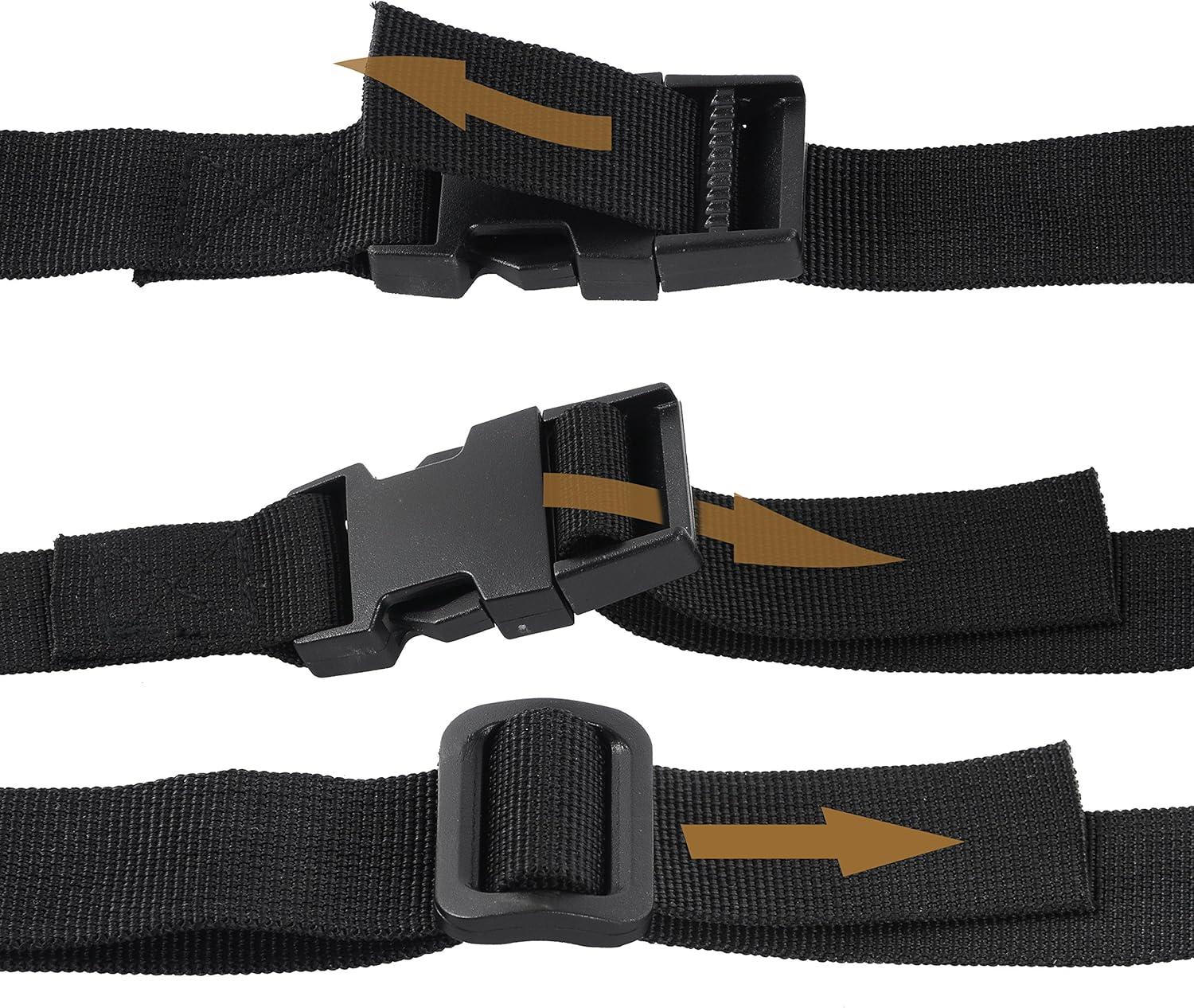 Wisdompro Luggage Straps, 2 Pack Heavy Duty Utility Webbing Strap Adjustable for Backpacking Camping, Hiking - Image 3