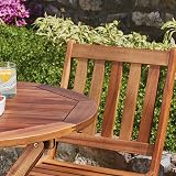 Garden Life Wooden Bistro Set - Folding Patio Table & 2 Chairs - Acacia view 5