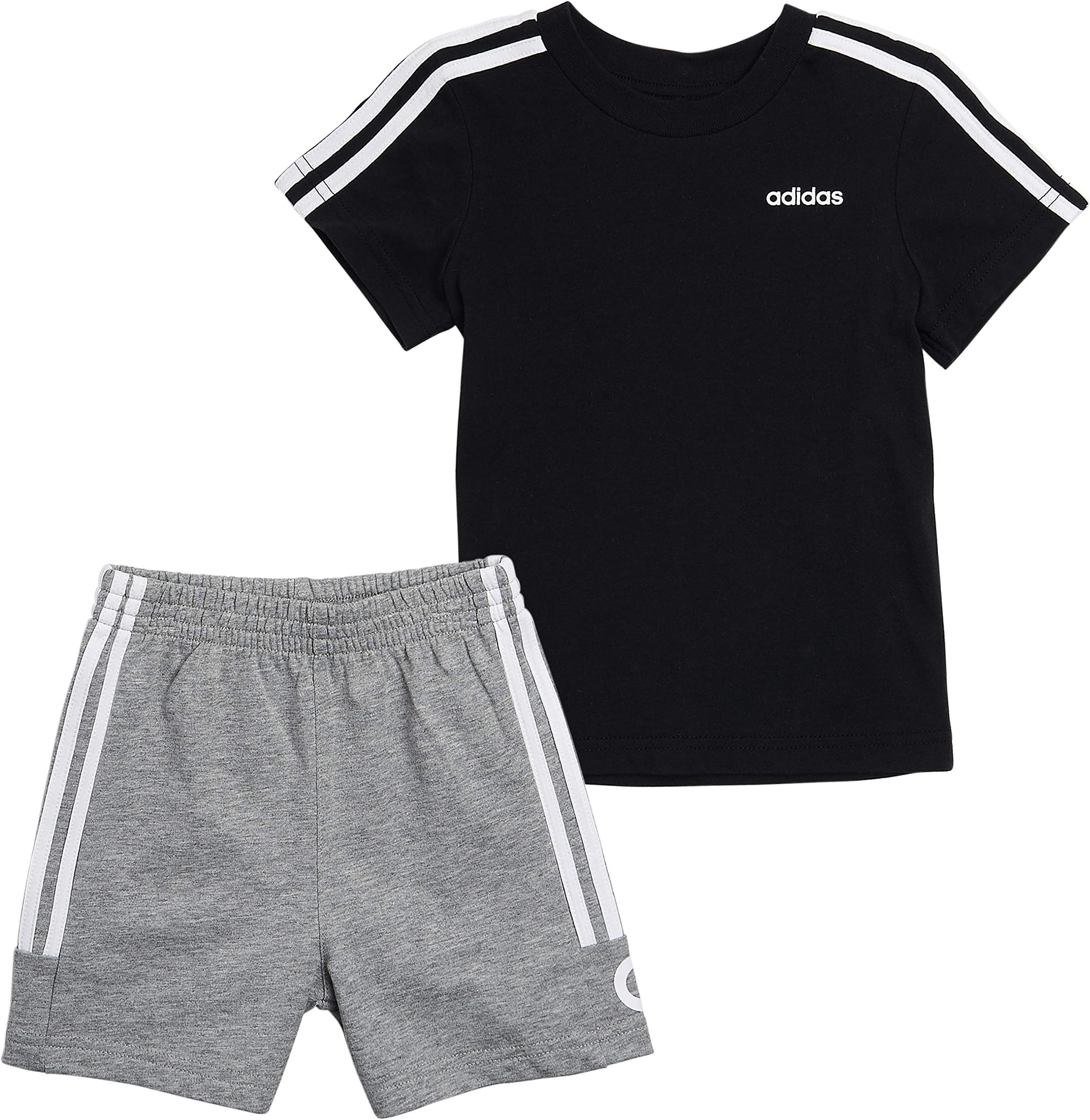 adidas Boys Sleeve Cotton Tee & Sports Shorts Clothing Set