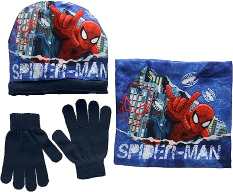 spiderman hat scarf and gloves set