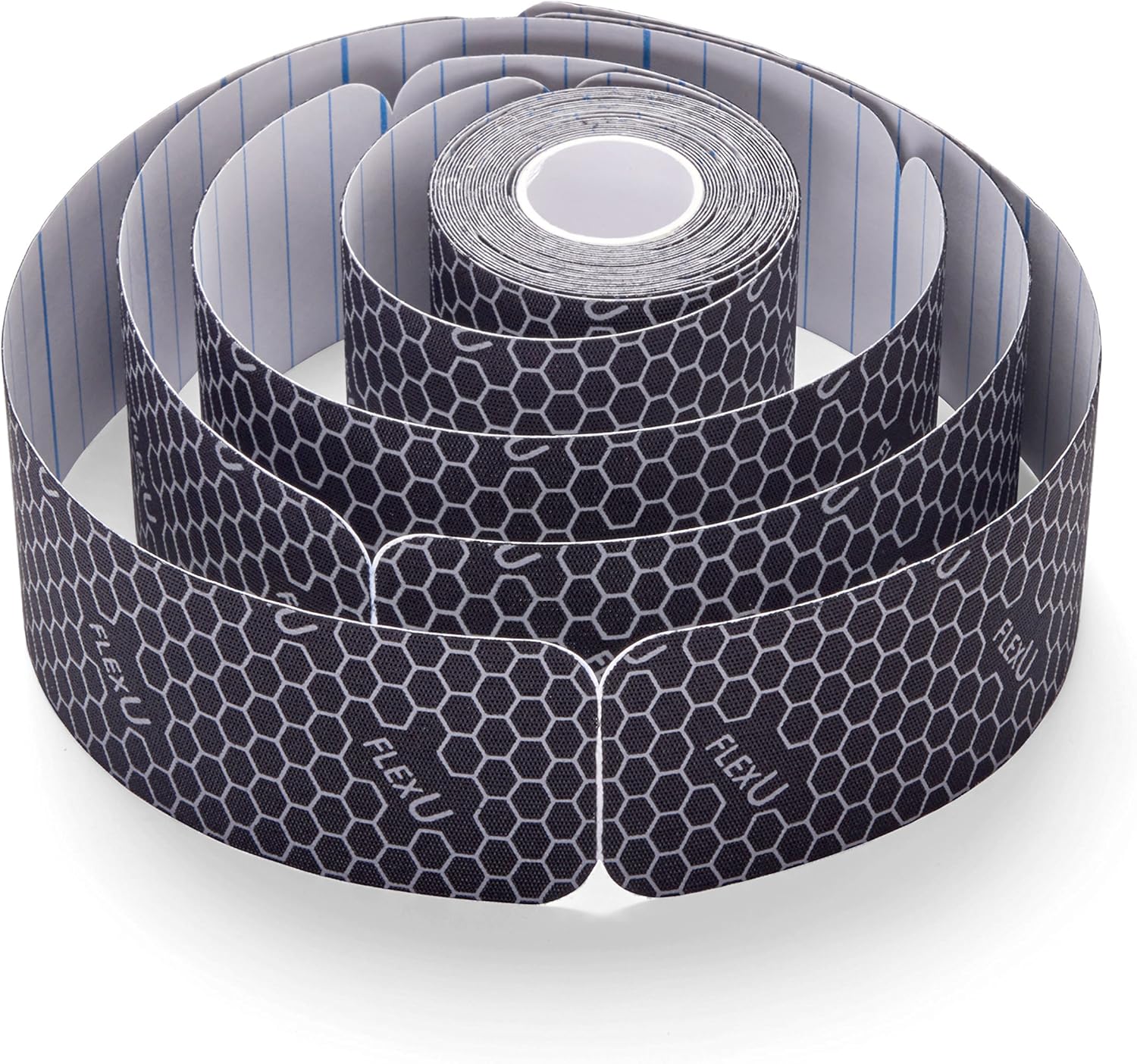 FlexU Kinesiology Tape; Black Pre-Cut, Bulk Pack: Sports & Outdoors