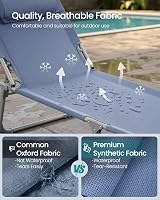 SONGMICS Sun Lounger Folding Chair 193 x 53 x 29 cm Blue GCB192Q01 view 6