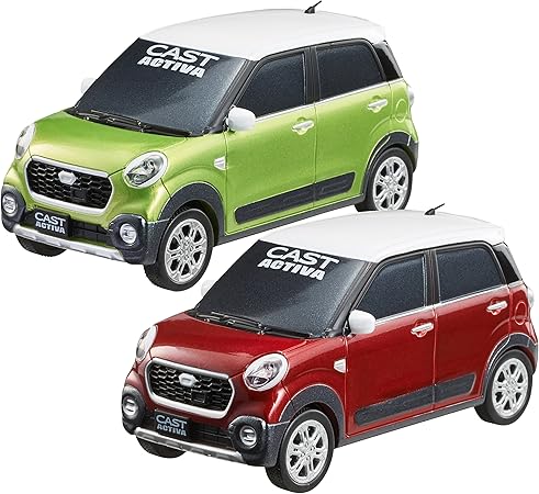 Amazon ダイハツ キャスト アクティバ Daihatsu Cast Activa 1 32 プルバックミニカー 2色セット フレッシュグリーンm ファイアークォーツレッドm プルバックカー おもちゃ