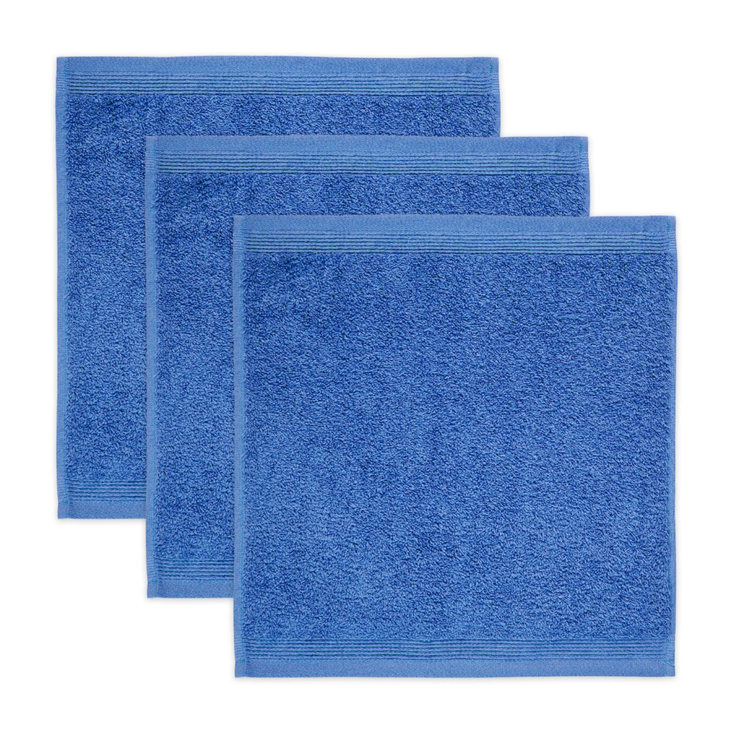 Möve 3er set Superwuschel soap cloth 30 x 30 cm made of 100% cotton, cornflower