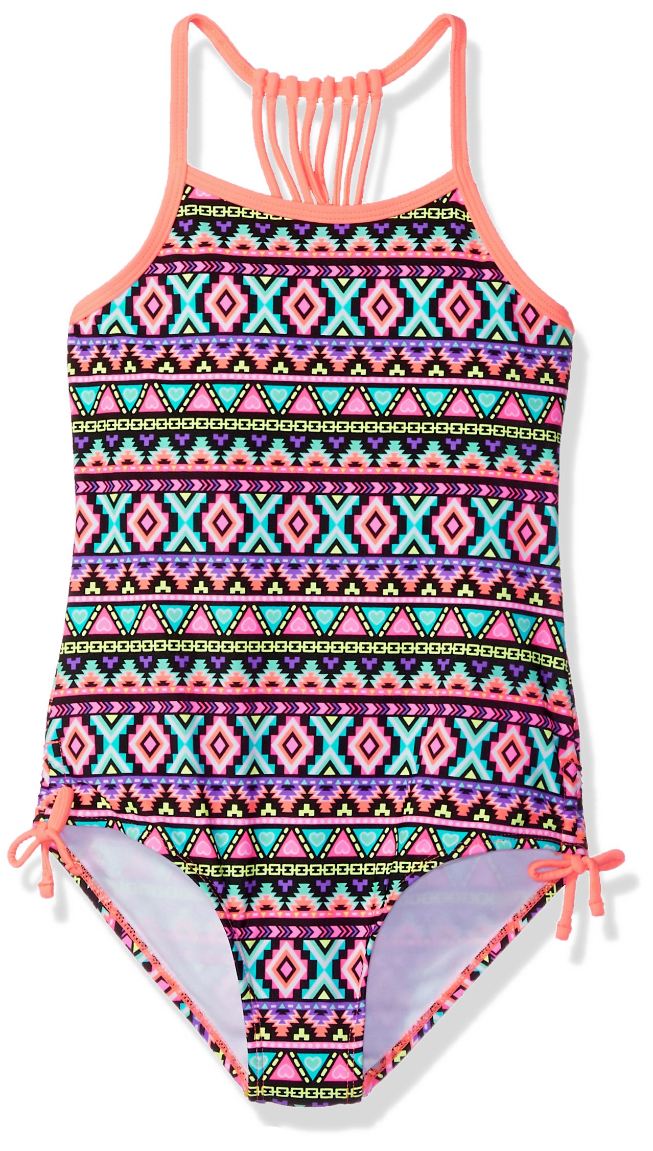 Angel Beach Big Girls Diamond Tribal Print One Piece Swimsuit