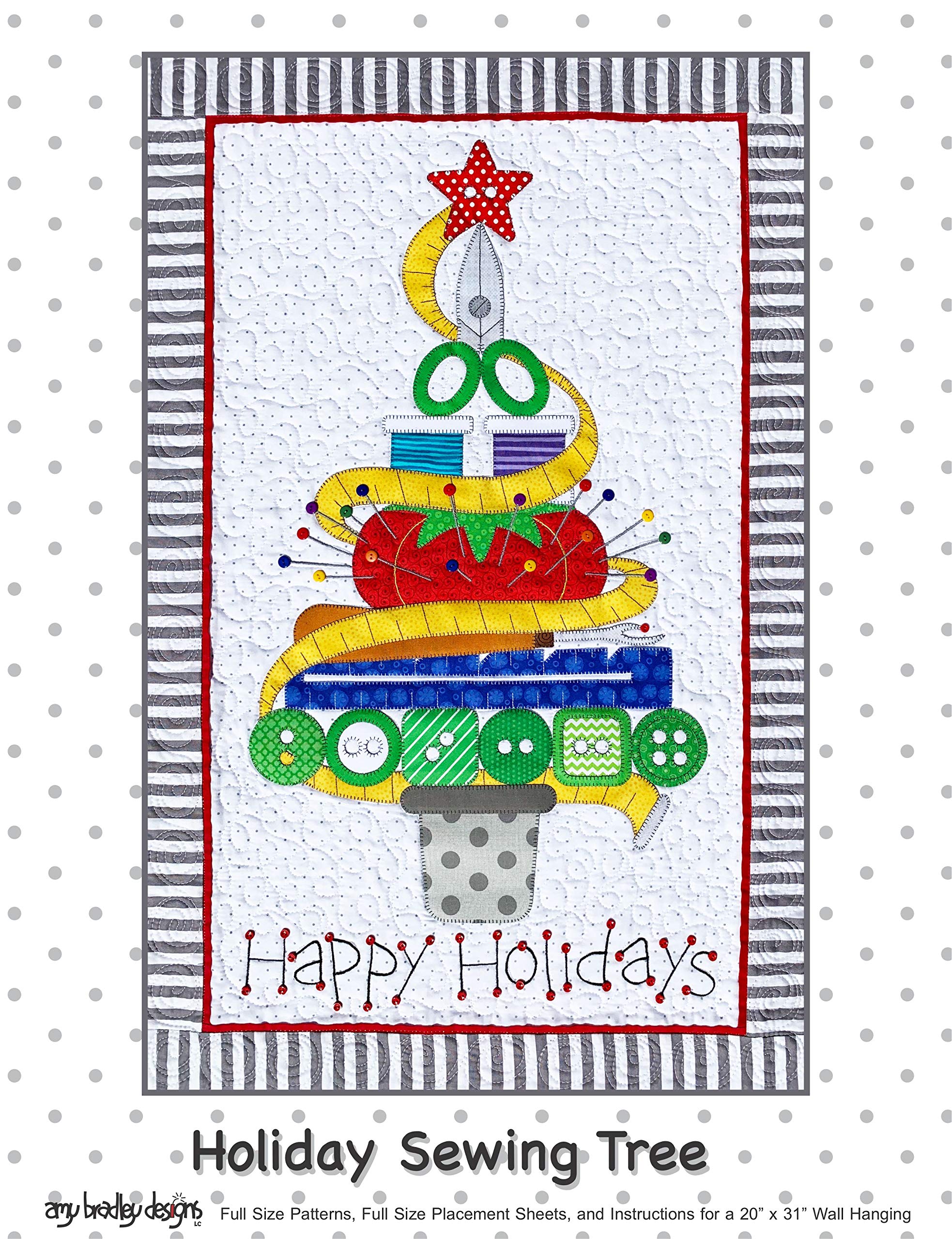 Amy Bradley Designs Abd290 Holiday Sewing Tree Quilt Pattern
