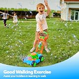Sloosh Bubble Lawn Mower Toy Blue – 4oz + 24x12ml Bubble Solutions, Battery view 2