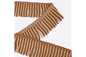 BEL AVENIR Curtain Fringes Bullion Fringe Trim 5.3 Yard x 3 Inches Fabric Trims Sewing DIY Decoration for Curtain Sofa Clothes - Brown